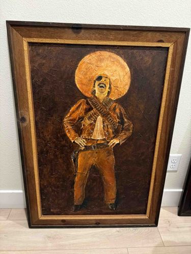 Framed Mixed Media Artwork: 'The Merry Bandit'