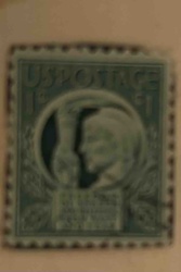US Postage 1-cent Stamp with George Washington's Profile