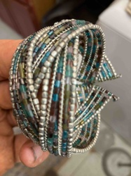 Multi-Strand Beaded Cuff Bracelet