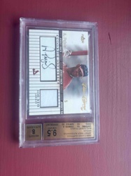 2004 Classic Clippings Albert Pujols Autographed Game-Worn Jersey Relic Card