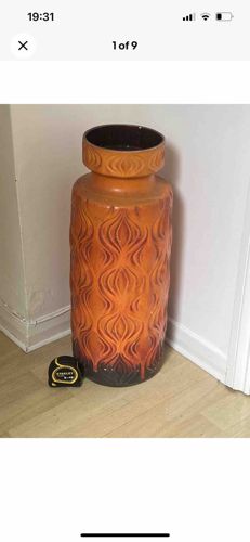 Mid-Century Modern Fat Lava Style Floor Vase