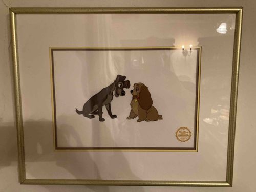 Framed Walt Disney's Lady and the Tramp Print