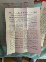 What Famous People Think of 'YOGODA' Testimonial Leaflet