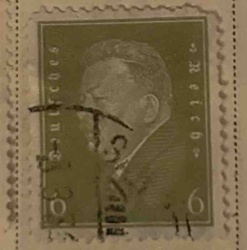 German Postage Stamp, Hindenburg Inaugural Issue