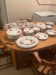 Vintage Floral Porcelain Dinnerware Set