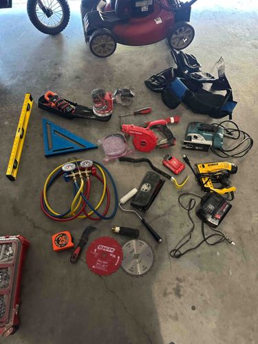Collection of Garage Tools and Equipment