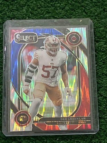 2020 Panini Select Dre Greenlaw Blue & Red Die-Cut Prizm #142