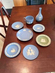 Collection of Wedgwood Jasperware Plates, Cup, and Vase