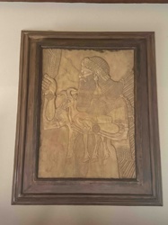Assyrian Winged Genie with Ibex Wall Plaque