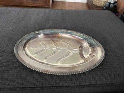 Silver-Plated Well-and-Tree Carving Platter