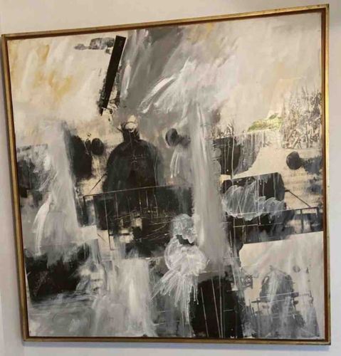 Framed Mixed Media Collage Art by Otto Stupakoff, 'Cambodia Imagery'