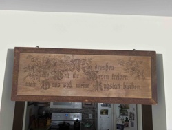 German Proverb Wooden Wall Sign