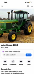 1974 John Deere 4430 Tractor