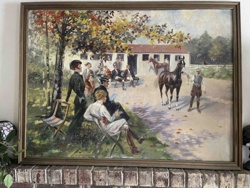 Equestrian Scene Oil Painting