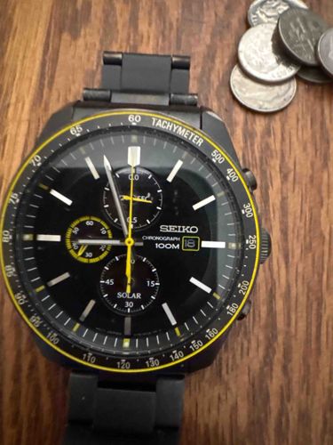 Seiko Solar Chronograph 100M Watch (Ref. SSC233)