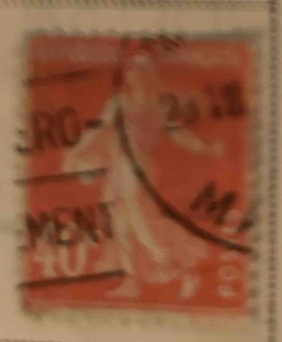 Vintage French Postage Stamp (Sower Type)