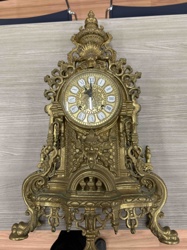 Rococo Style Gilt Metal Mantel Clock