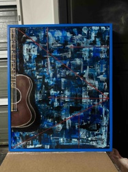 Abstract Guitar Painting by A. Torres