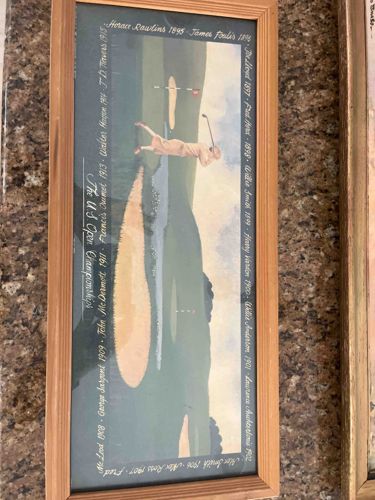 Framed Commemorative U.S. Open Championships Golf Print