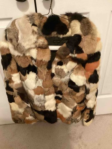 Vintage Patchwork Rabbit Fur Jacket