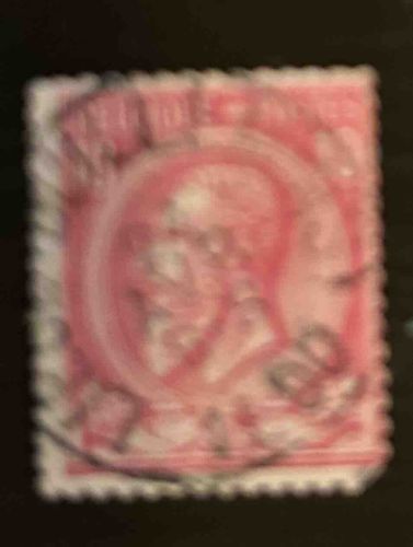 Used British Penny Red Postage Stamp