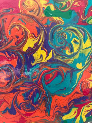 Abstract Fluid Pour Painting