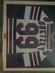 Framed Autographed Wayne Gretzky New York Rangers Hockey Jersey