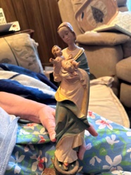 Madonna and Child Wooden Figurine
