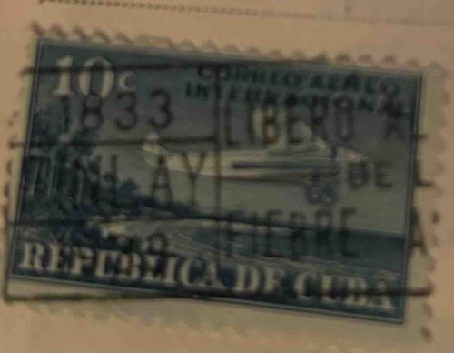 Cuban Air Mail Stamp (10c, 1833)