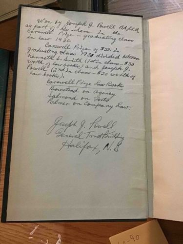 Inscribed Legal Reference Book (Carswell Prize, 1930)