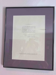 Framed Limited Edition Literary Excerpt by John Barth from 'Lost in the Funhouse'