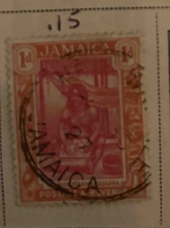 Jamaica 1d Postage & Revenue Stamp (Cassava Processing)