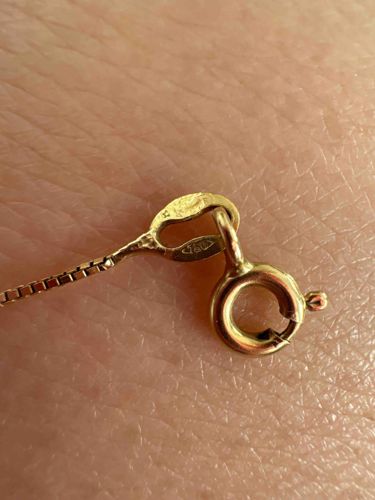 Gold Box Chain with Spring Ring Clasp