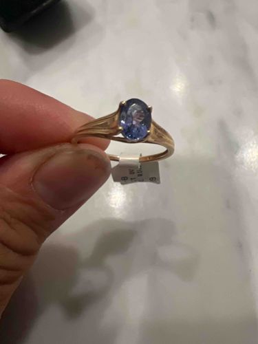 14kt Yellow Gold Oval Tanzanite Solitaire Ring