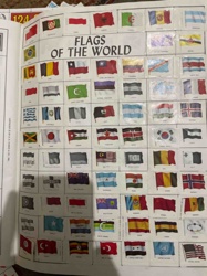 Flags of the World Stamp Album Page