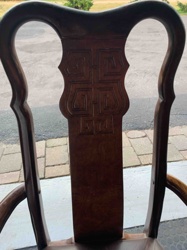 Chinese-style Carved Wood Chair Back