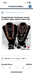 Vintage/Modern Southwest Jewelry Collection (15-piece) with Amber, Agate, Quartz