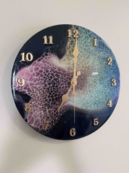 Acrylic Fluid Art Resin Clock