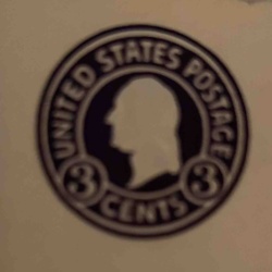 United States 3 Cents Postage Stamp with George Washington Profile