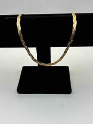 14K Tri-Color Gold Braided Necklace