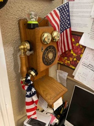 Vintage-Style Wooden Wall-Mounted Rotary Telephone