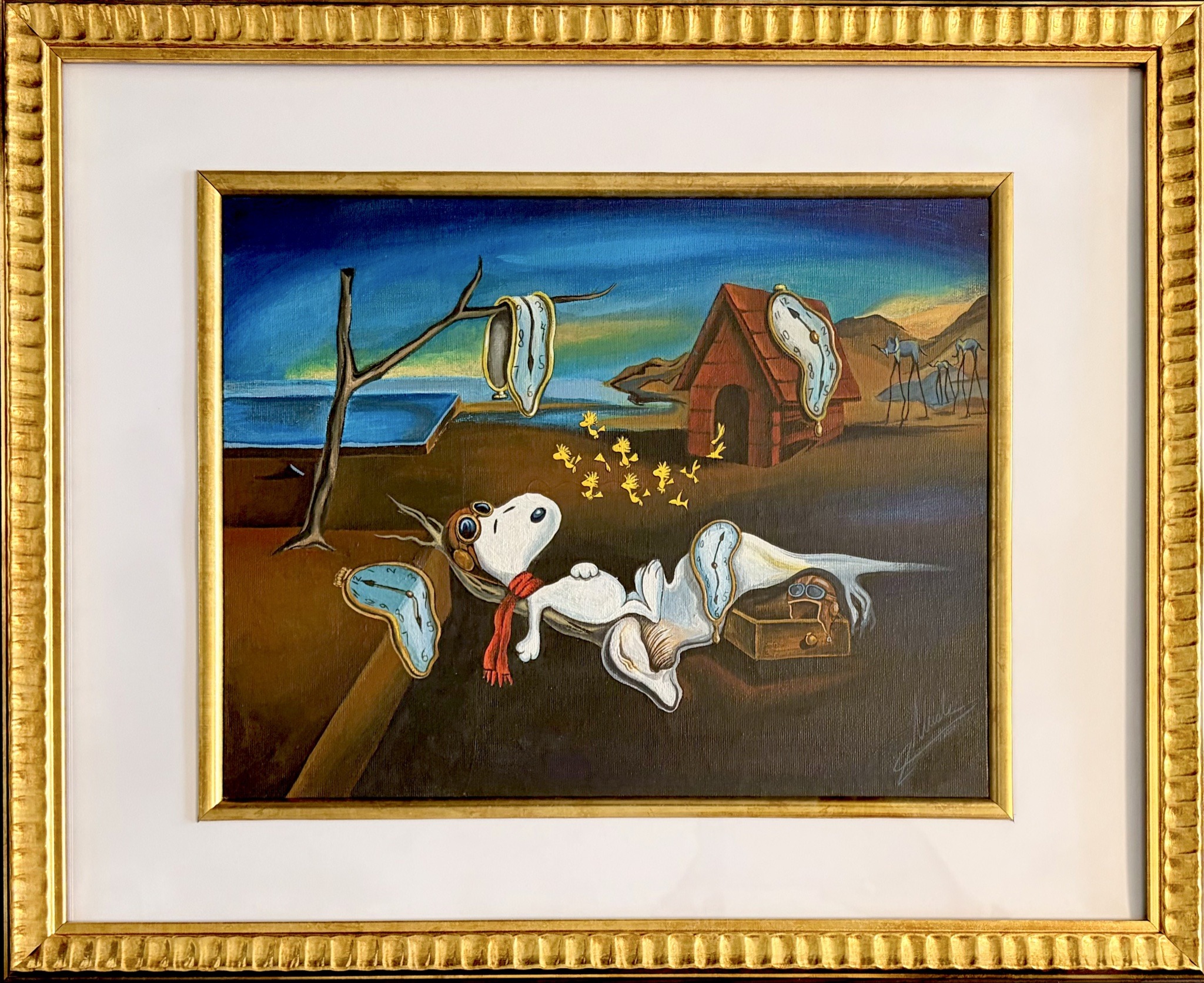 Submitted photo of Surrealist Pop Art Style Painting Parodying 'The Persistence of Memory'