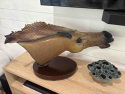 Carved Wooden Horse Head Sculpture