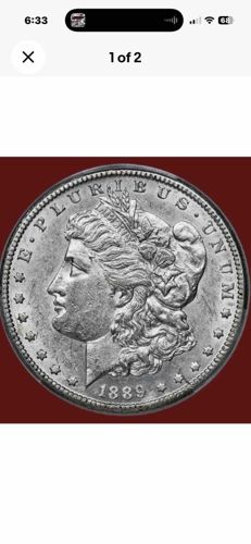 1889 Morgan Dollar (Obverse)