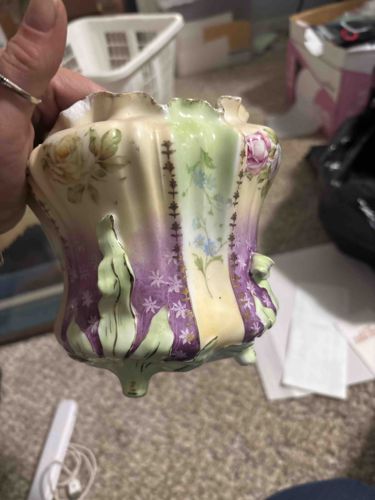 Hand-Painted Porcelain Planter / Jardiniere
