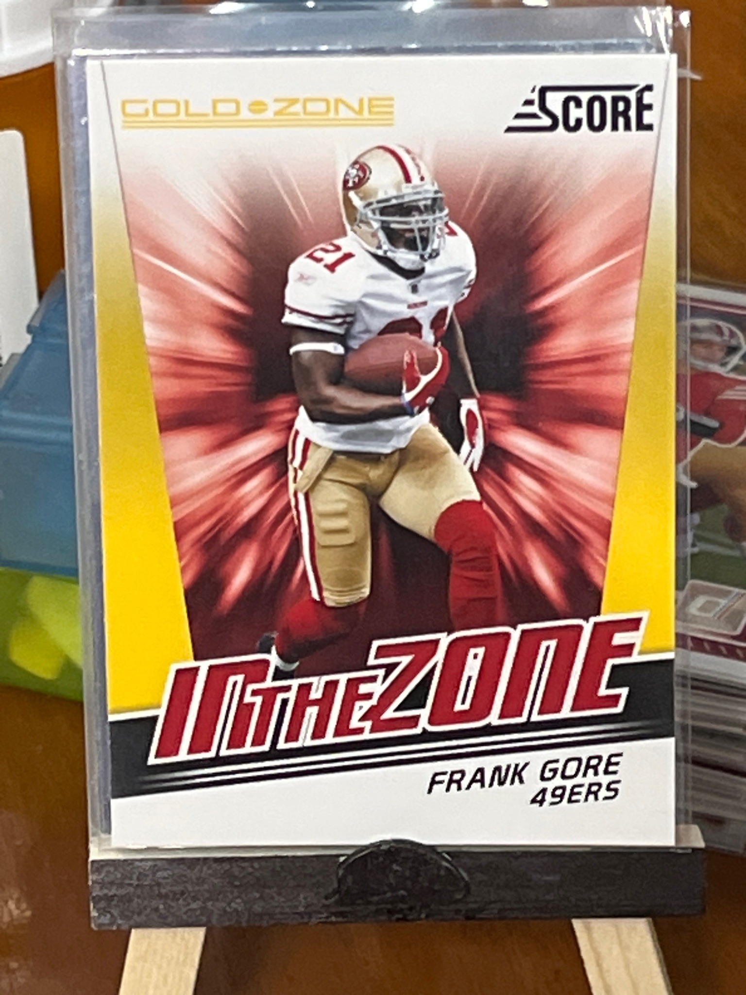2013 Score Football Frank Gore Gold Zone In the Zone Insert #IZ-7