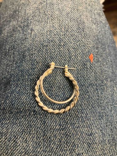 Single Double Hoop Earring