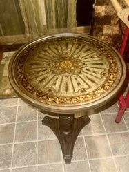 English Regency Style Eglomise Reverse Painted Neoclassical Side Table