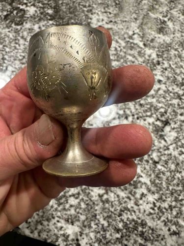 Engraved Metal Goblet/Shot Glass