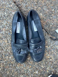 Carriage Court Black Leather Tassel Loafers